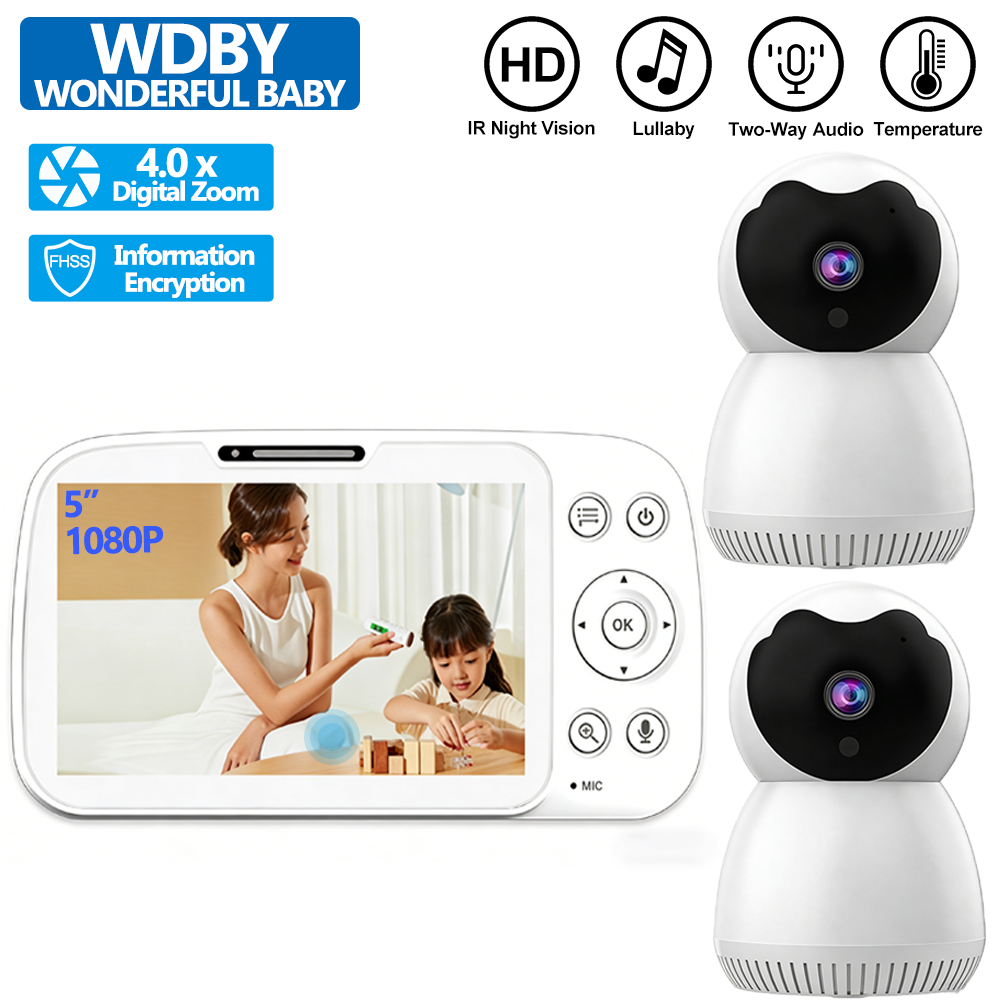 Zoom Audio Music - 5 İnç HD Ekranlı Bebek Monitörü,