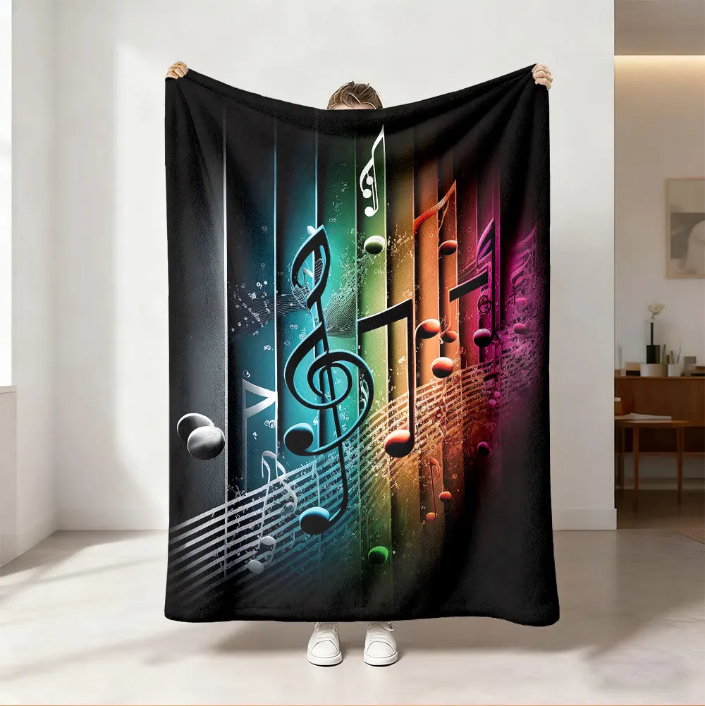 Audio To Music Sheet - Rengarenk Neon Gökkuşağı Müzik Notaları Baskılı