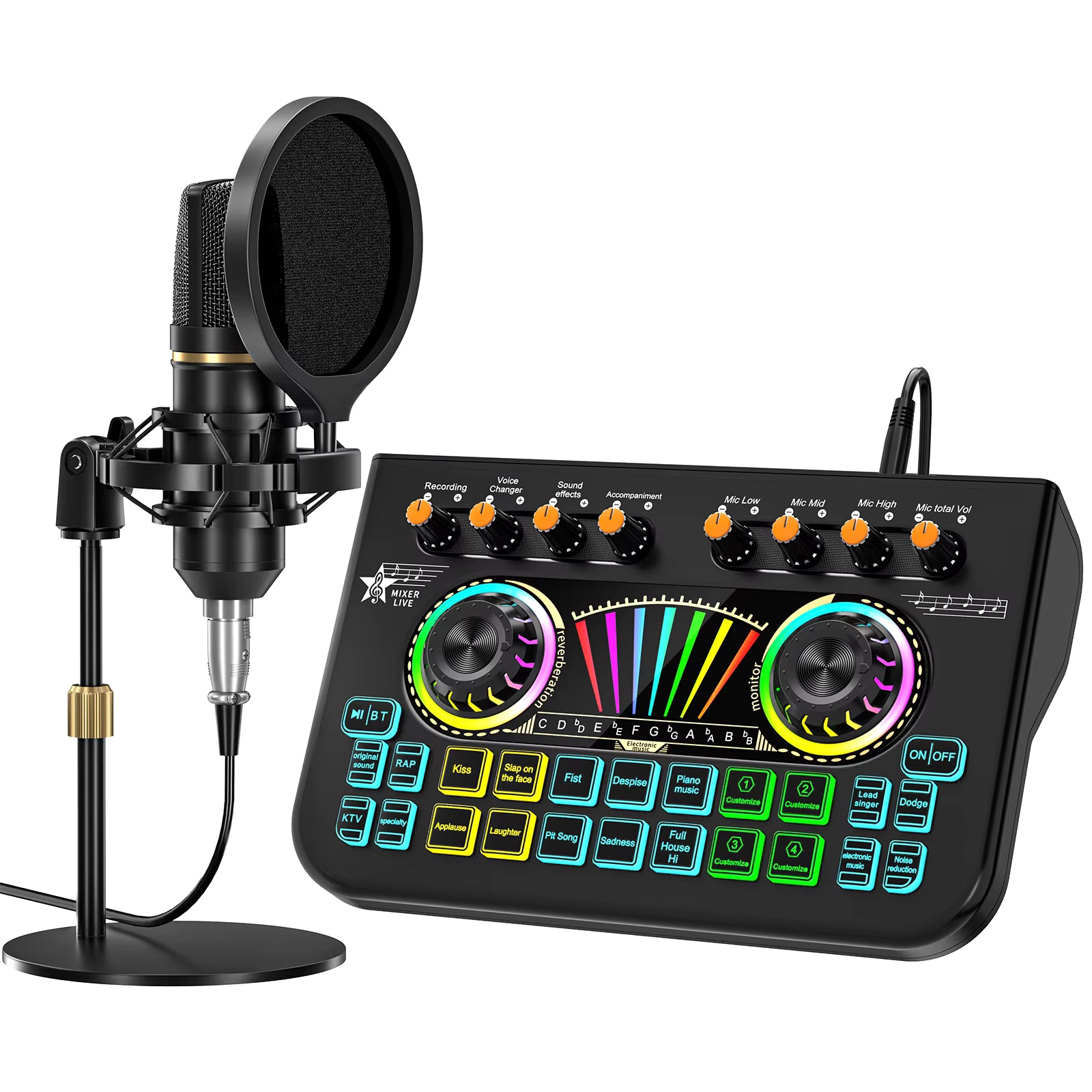 Audio Music Youtube - Tenlamp X3 BM800 Podcast Mikrofon Seti,