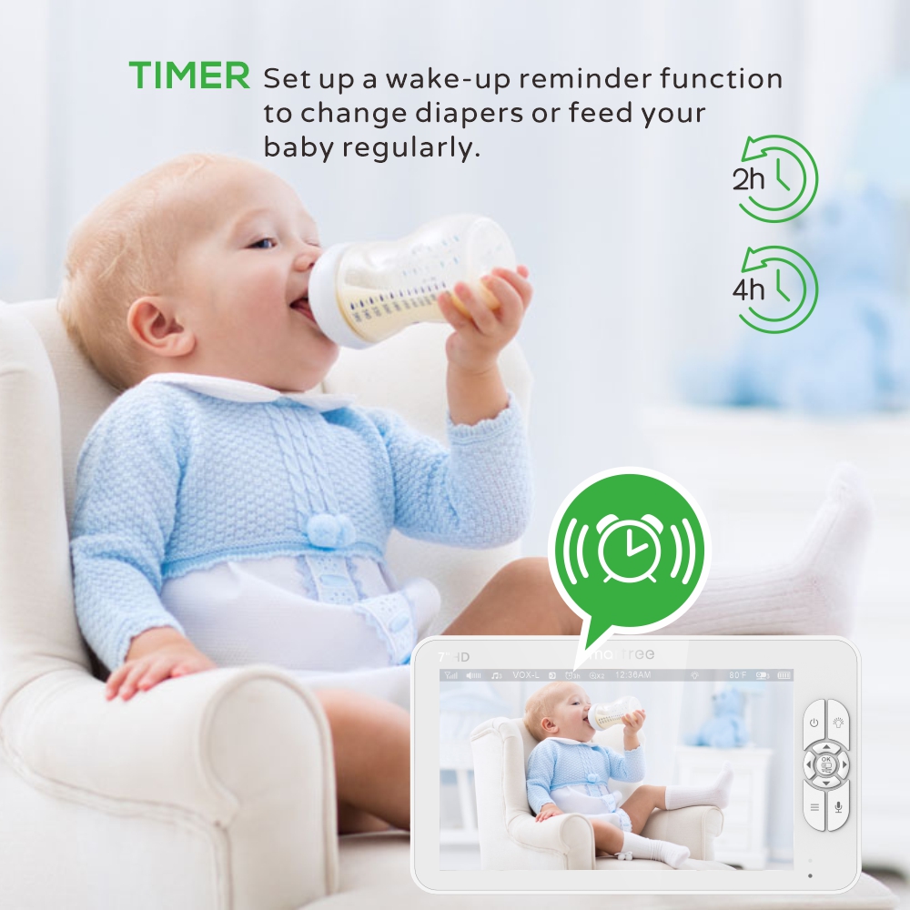 7,0 inç HD Video Bebek Monitör - Zoom Audio Music incelemesi ve fiyatı
